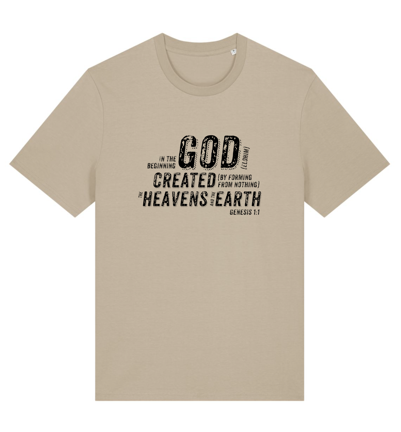 T-SHIRT - God created - Desert Dust
