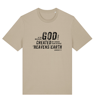 T-SHIRT - God created - Desert Dust