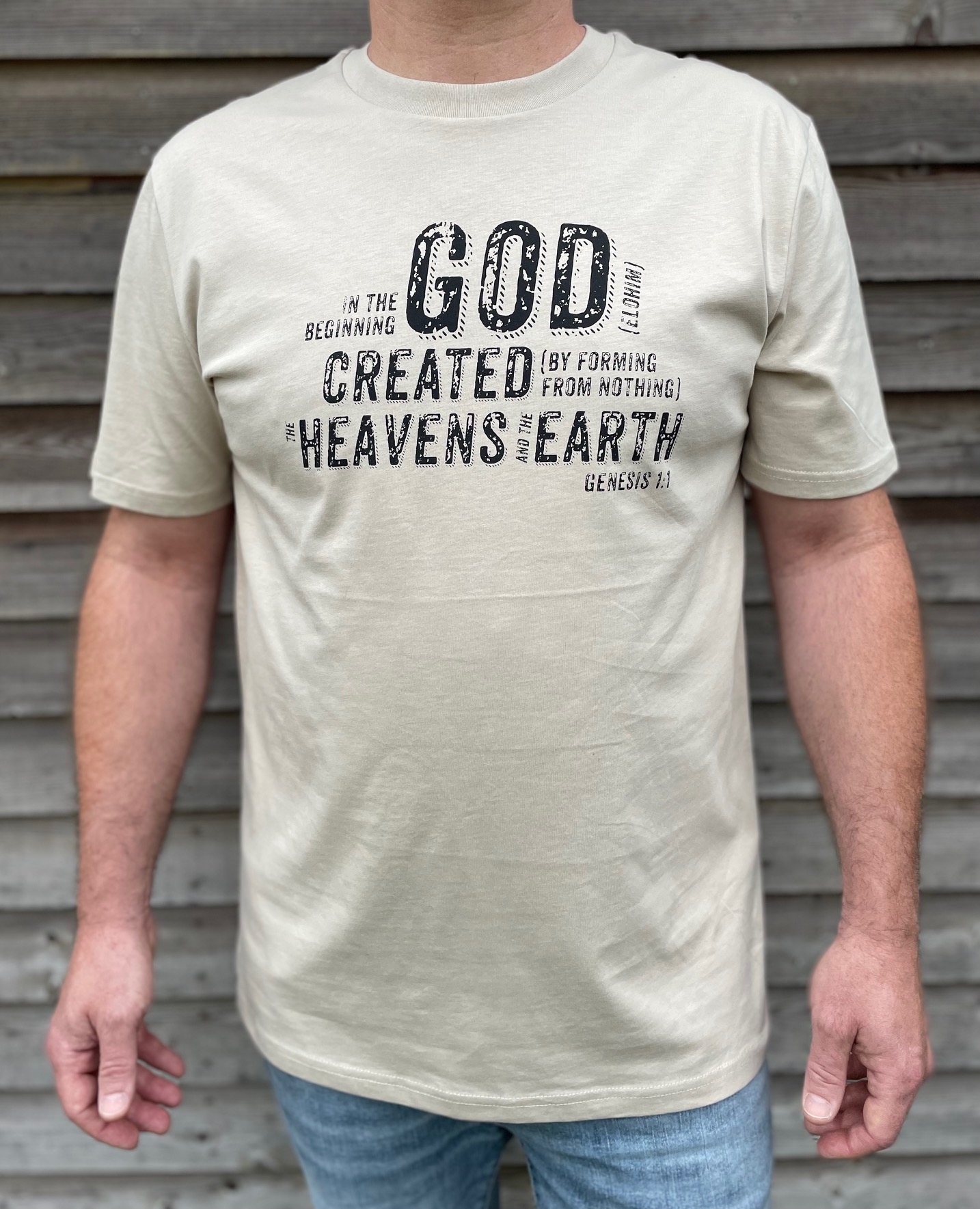 T-SHIRT - God created - Desert Dust