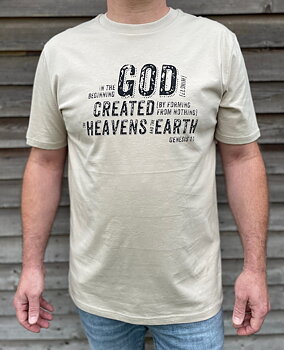 T-SHIRT - God created - Desert Dust