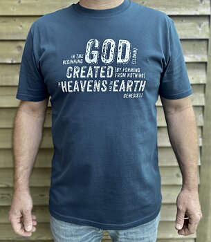 T-SHIRT - God created - Deep Teal