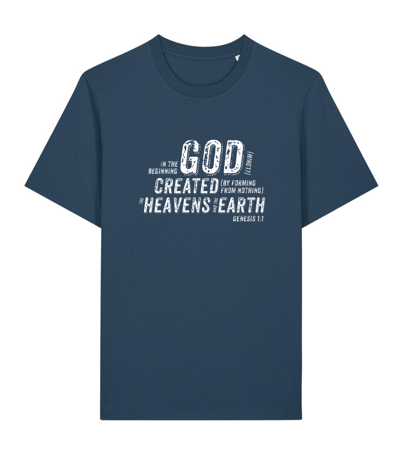 T-SHIRT - God created - Deep Teal