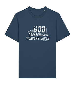 T-SHIRT - God created - Deep Teal
