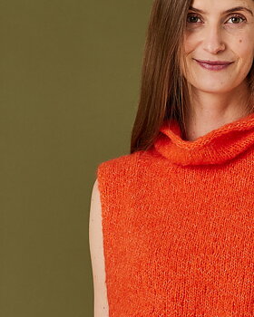 Stickmönster Topp med polokrage – Sally by Permin