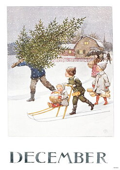 Månadsbild - December, Beskow - Hjelm Förlag