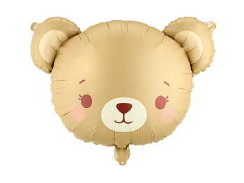 Folieballong Teddy Bear Beige 56 x 40 cm till dop, babyshower och barnkalas