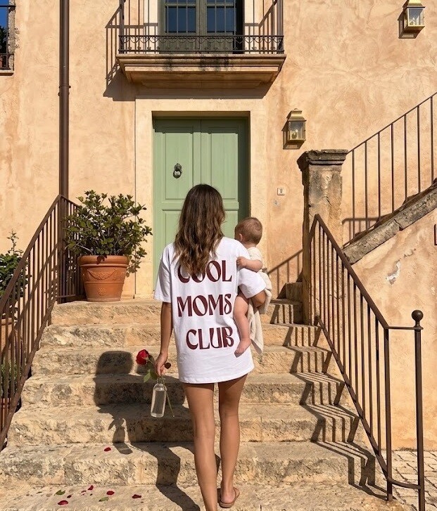 T-shirt Cool moms white/burgundy - 2