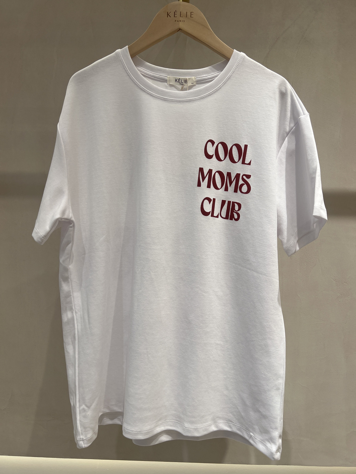 T-shirt Cool moms white/burgundy - 4