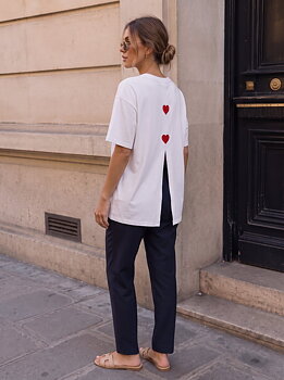 T-shirt white Hearts