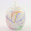 Bertil Vallien (Atelier 1970s) Swelling Vase with Modern Relief 14 cm