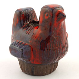 ラース・バーグステン　素朴な鳥のキャンドルホルダー　8cm　1960年代 (6)