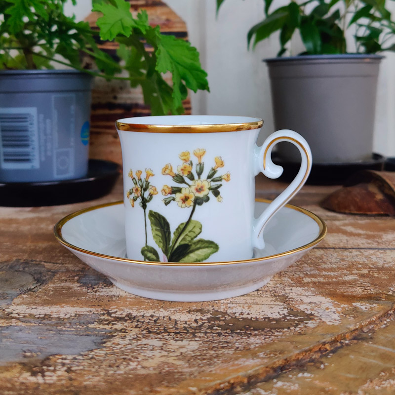 Kaffekopp Svenska Landskapsblommor Gullviva Närke