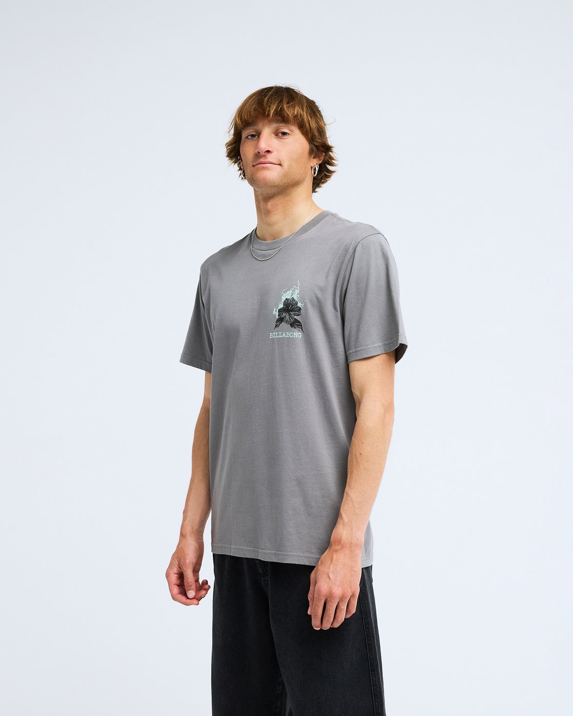 Billabong t-shirt Retro poster pewter - 4