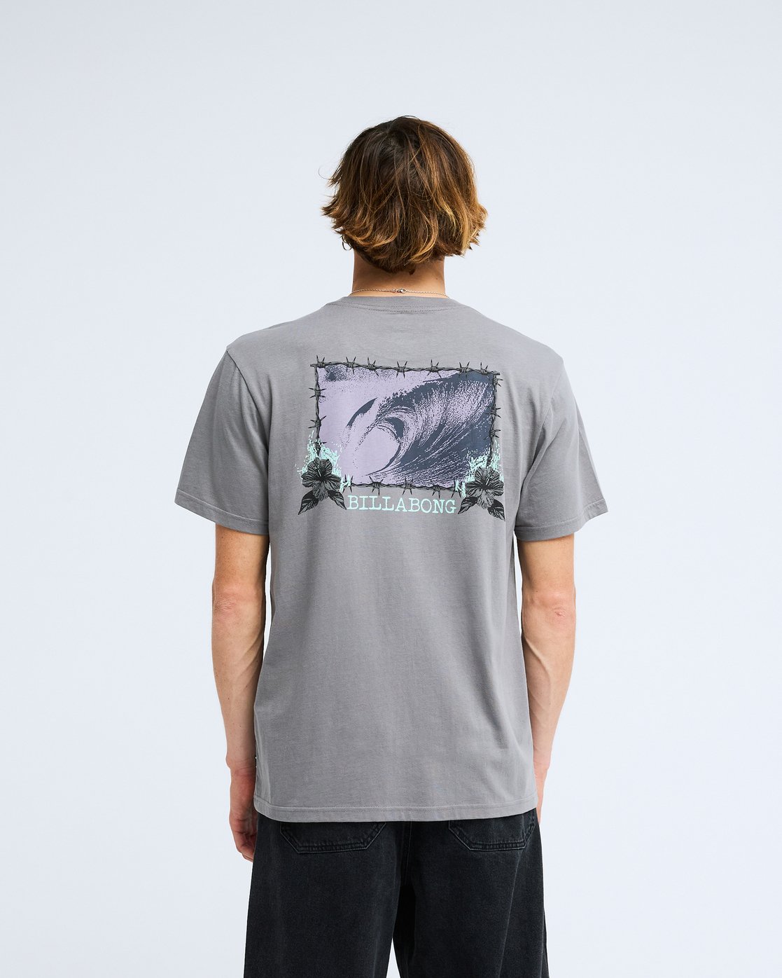 Billabong t-shirt Retro poster pewter - 2
