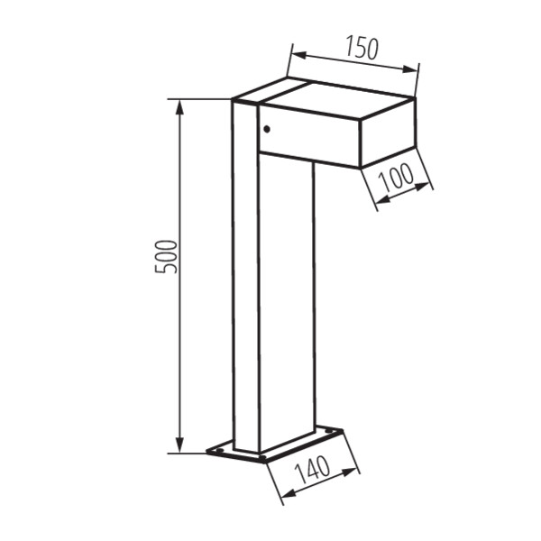 KANLUX  Pollare LEGINO IP65 50cm GX53  - 4
