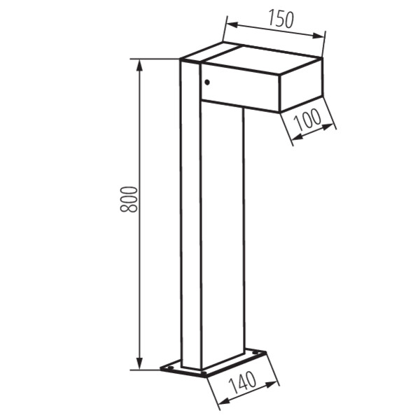 KANLUX  Pollare LEGINO IP65 80cm GX53  - 4