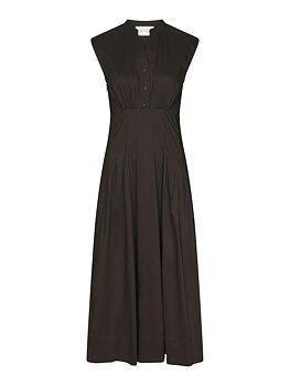 Neo Noir Irena Poplin Dress,   Chocolate Brown