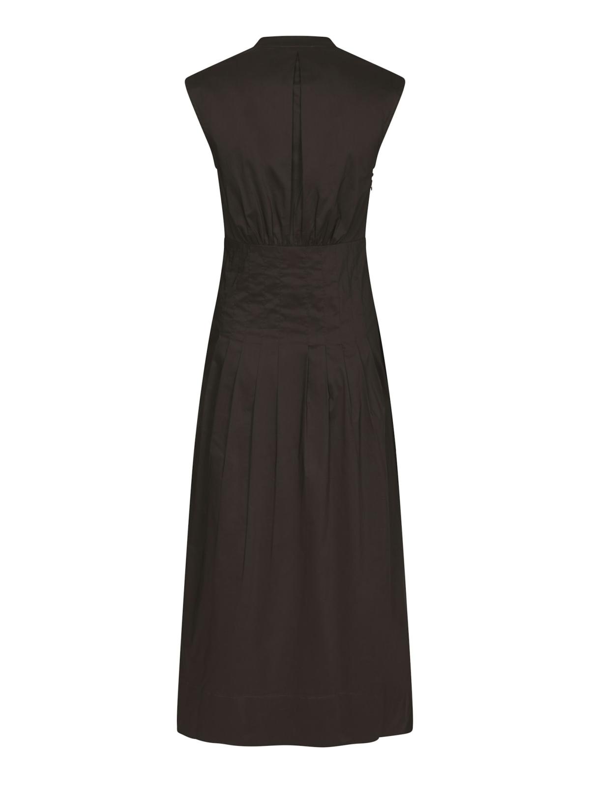 Neo Noir Irena Poplin Dress,   Chocolate Brown - 2