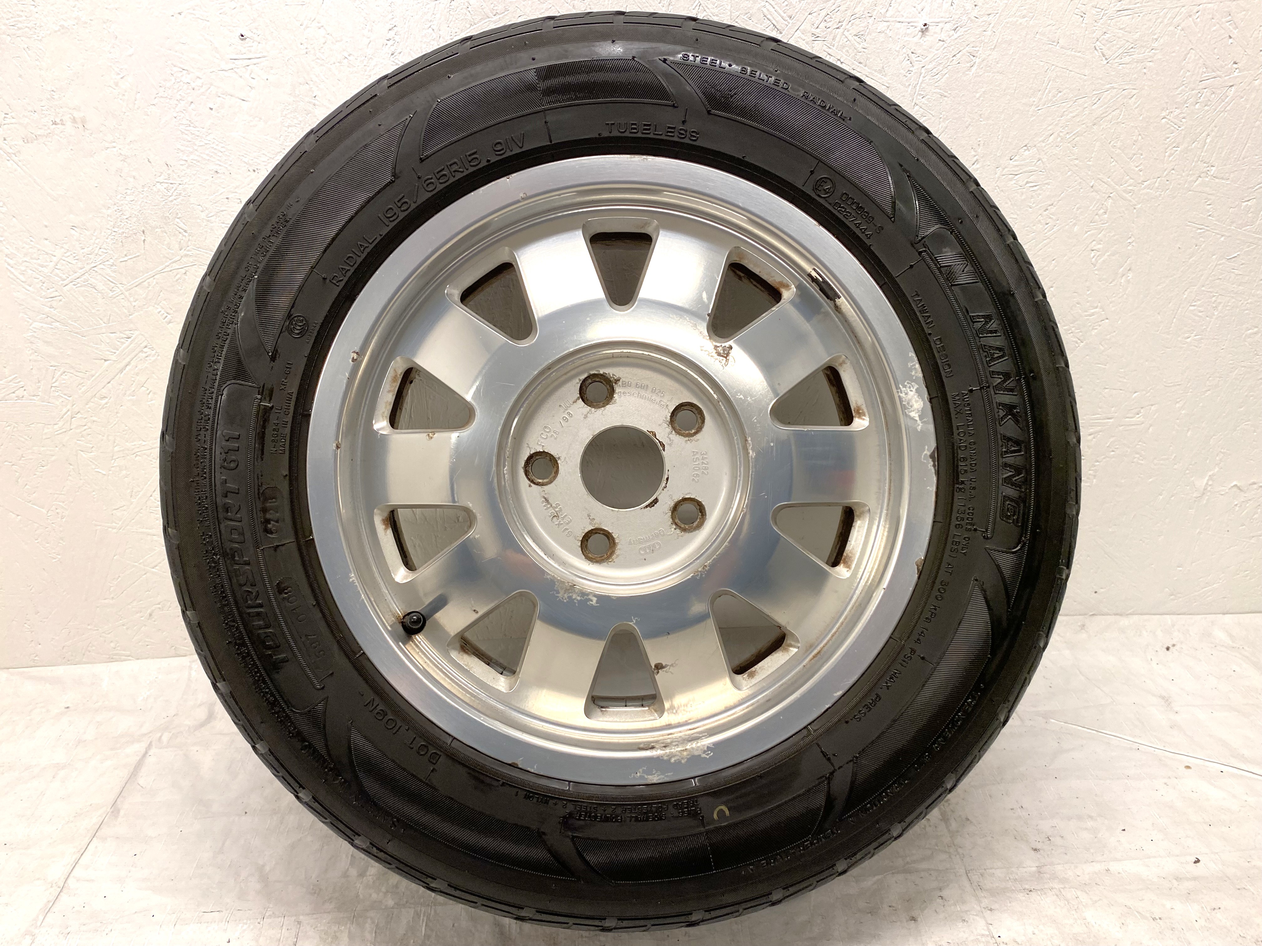 Kompletta Sommarhjul | 15" Audi 60102534282 | 5x112 6x15 ET45 57.1 + 195/65 R15 91V Nankang Toursport 611 | V01-2008 | 4.8mm | 4.8mm | 4.8mm | 4.2mm - 14