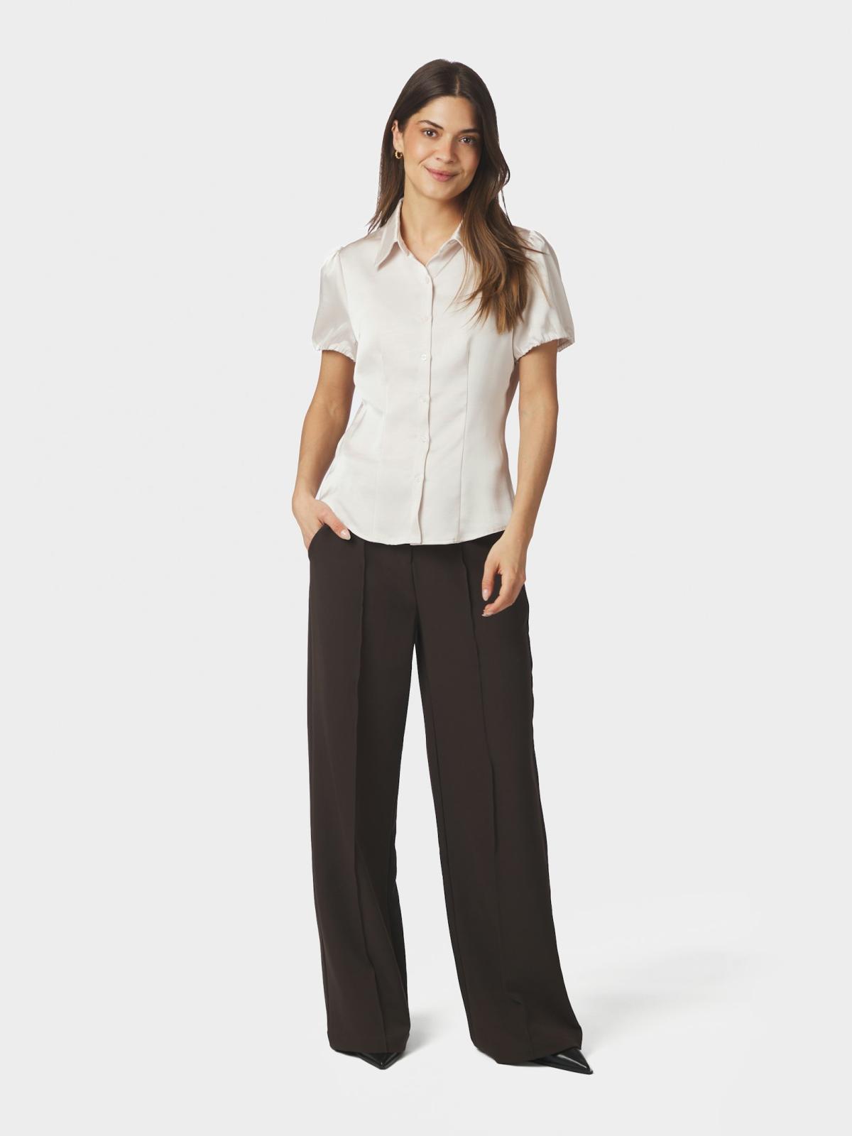 Neo Noir Lyselle Heavy Sateen Shirt,  Pearl - 5