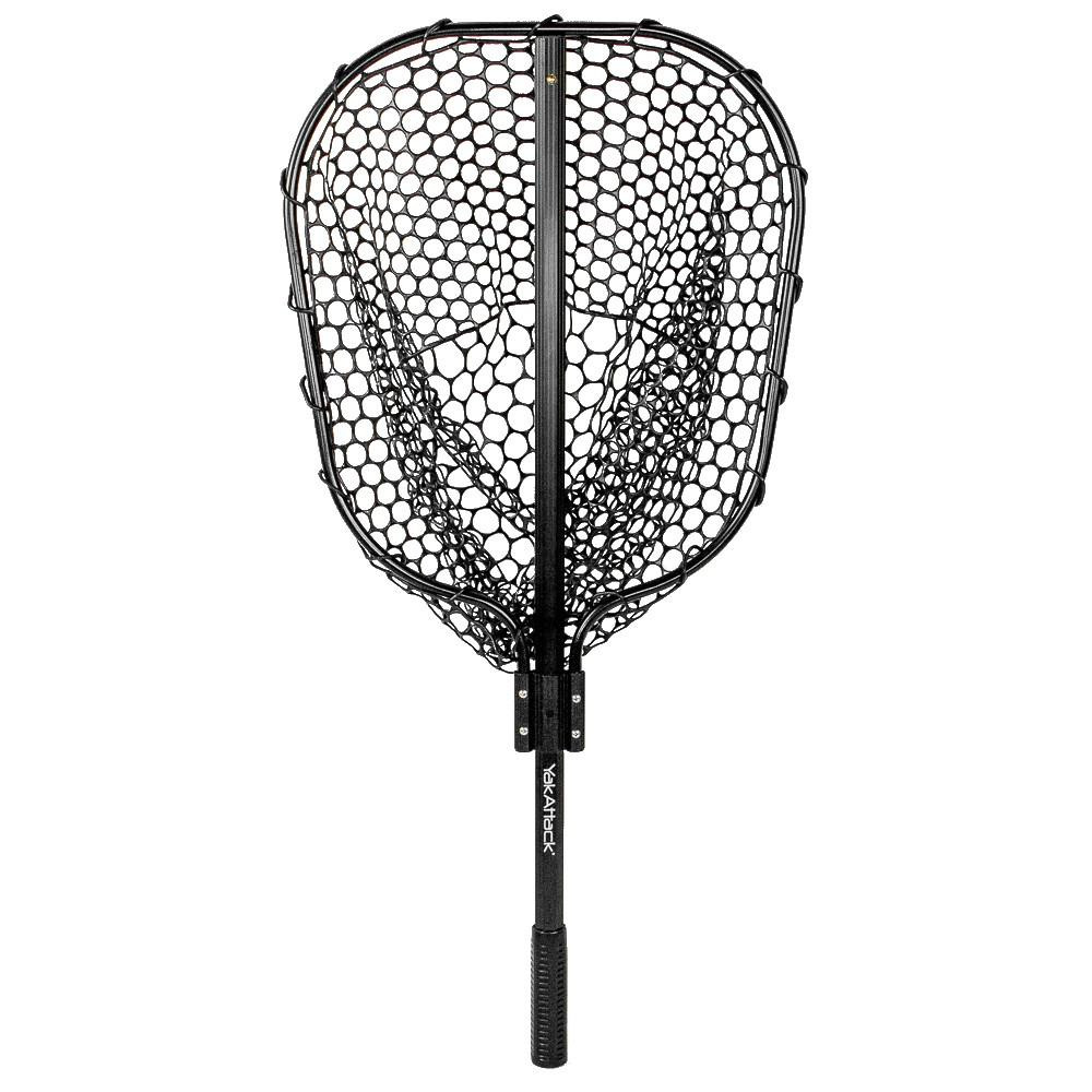 Yakattack 16" x 19" Landing Net with a 35.5" Long Telescoping Handle and Rubber Netting, Black - 8