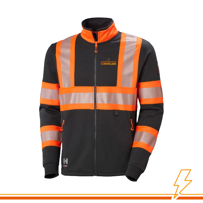 Elinstallera Zip Sweatshirt HH - Varsel ink. tryck
