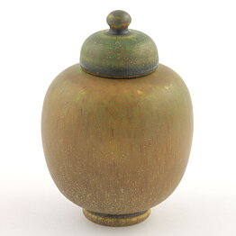 アッテ・ホルム  一点もの  緑色の壺  8cm  1960年代