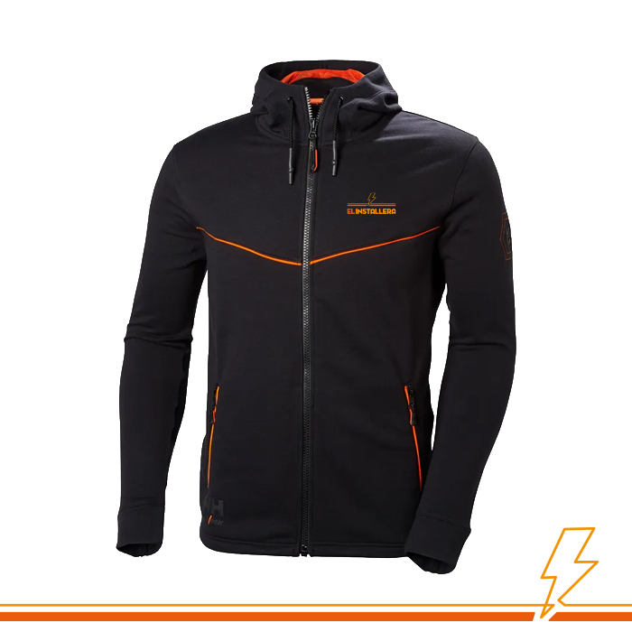 Elinstallera Zip Hood Chelsea Evo - Svart Ink. tryck