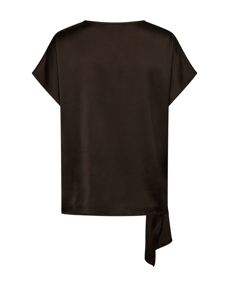 Dova satin blouse - brown - 2