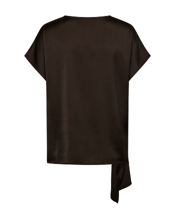 Dova satin blouse - brown