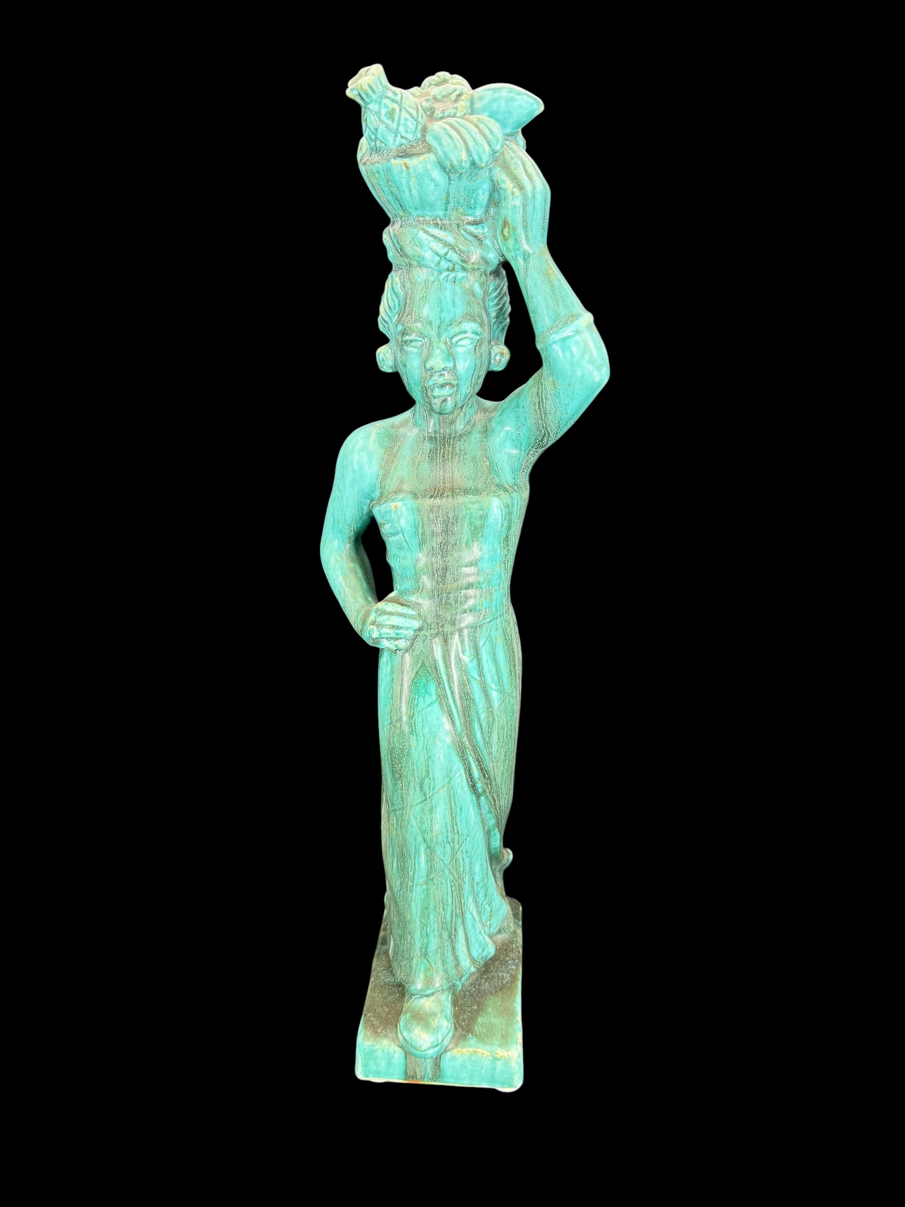 Rörstrand, HARALD SALOMON, “Woman with a Basket of Fruit” Figure