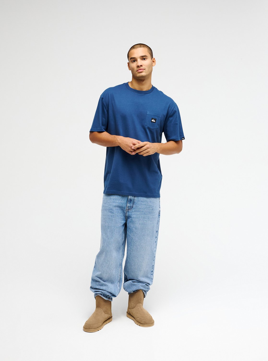 Quiksilver t-shirt Salt water pocket dark denim - 2