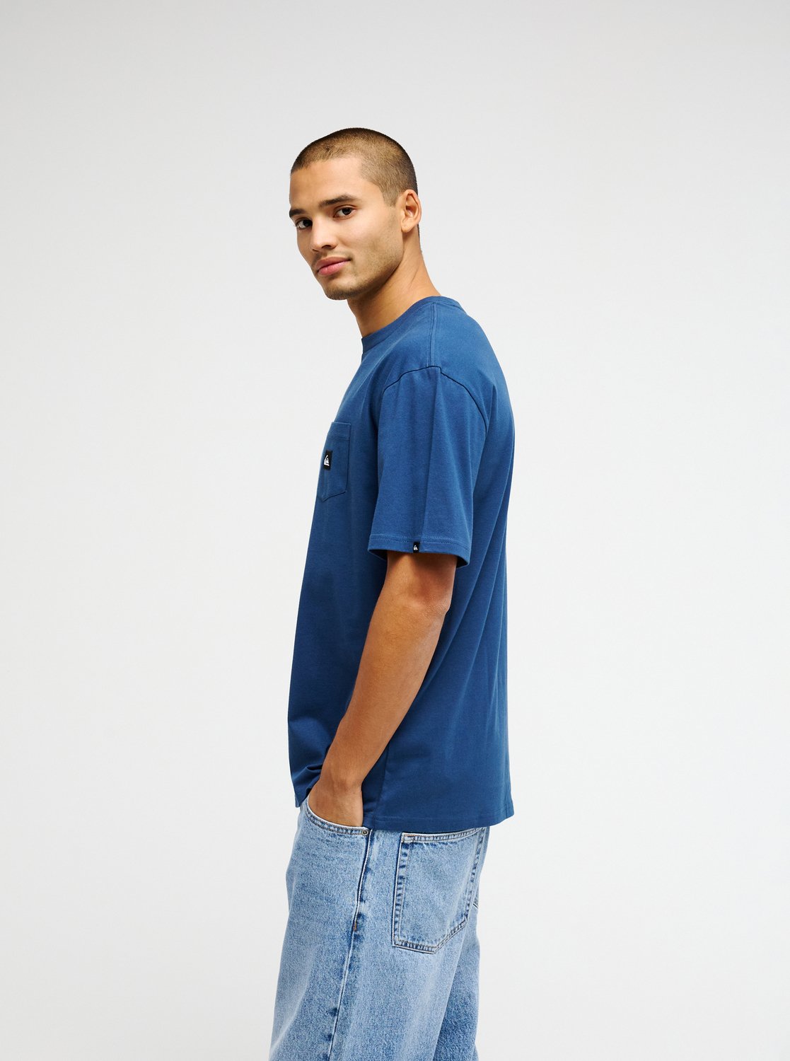 Quiksilver t-shirt Salt water pocket dark denim - 6