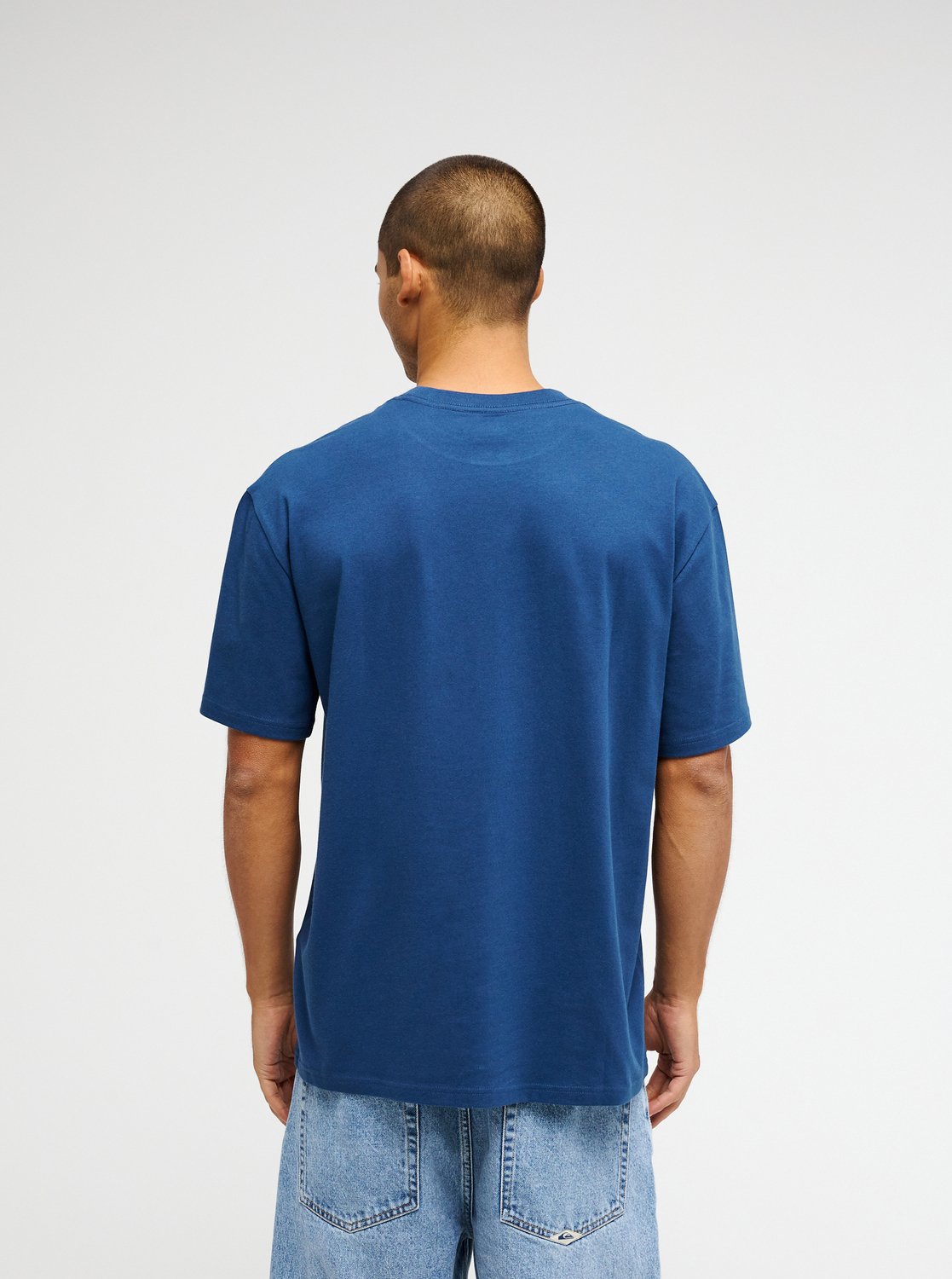 Quiksilver t-shirt Salt water pocket dark denim - 4