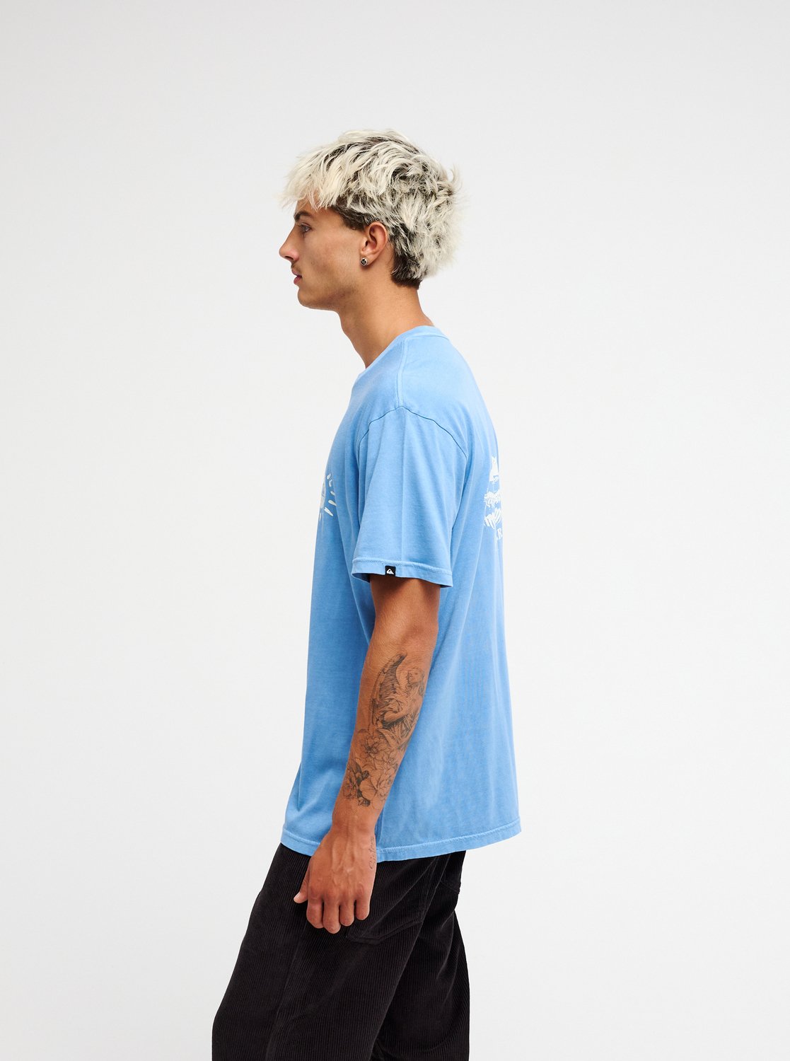 Quiksilver t-shirt Evo neon blue - 5