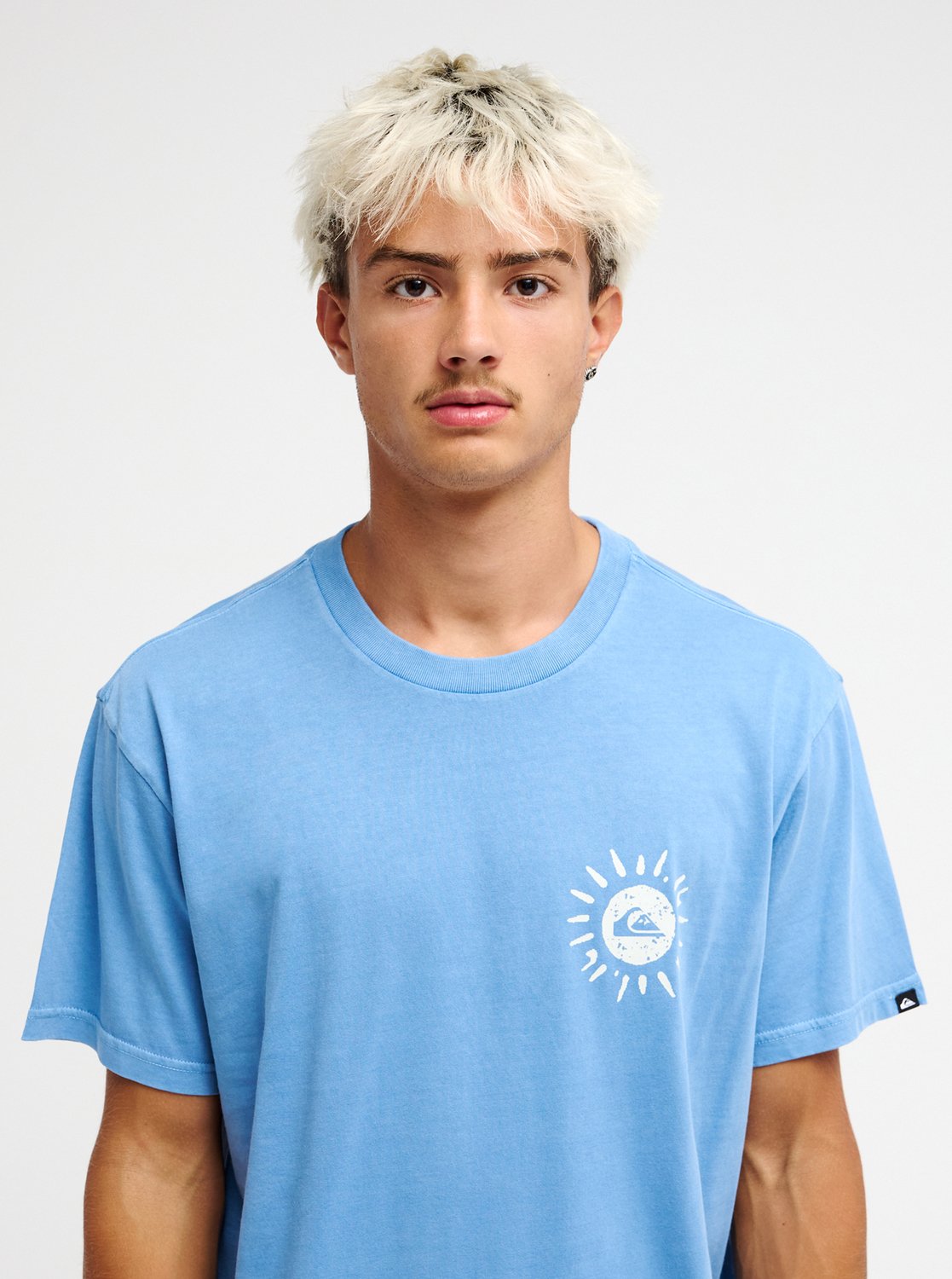 Quiksilver t-shirt Evo neon blue - 4