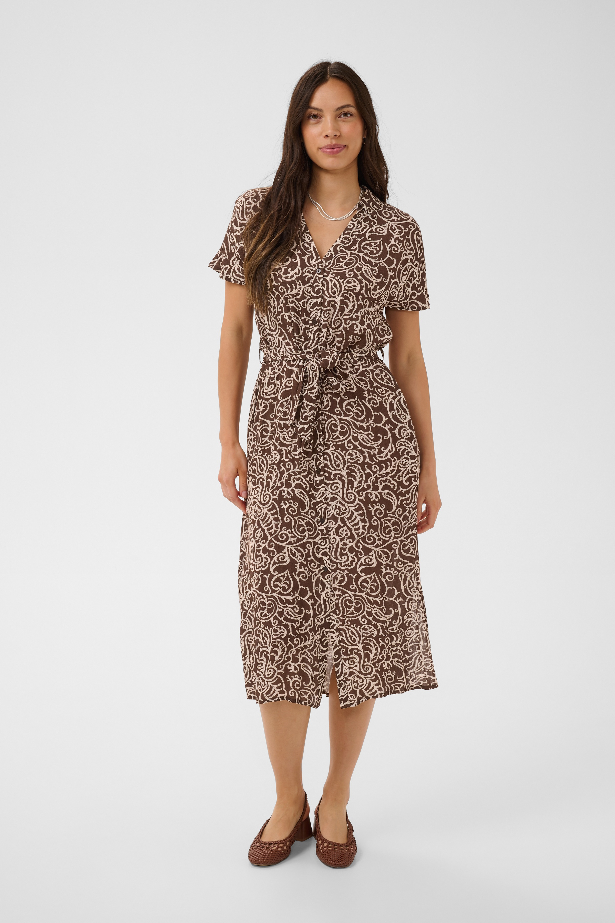 Saint Tropez Vega Dress Brown Birch
