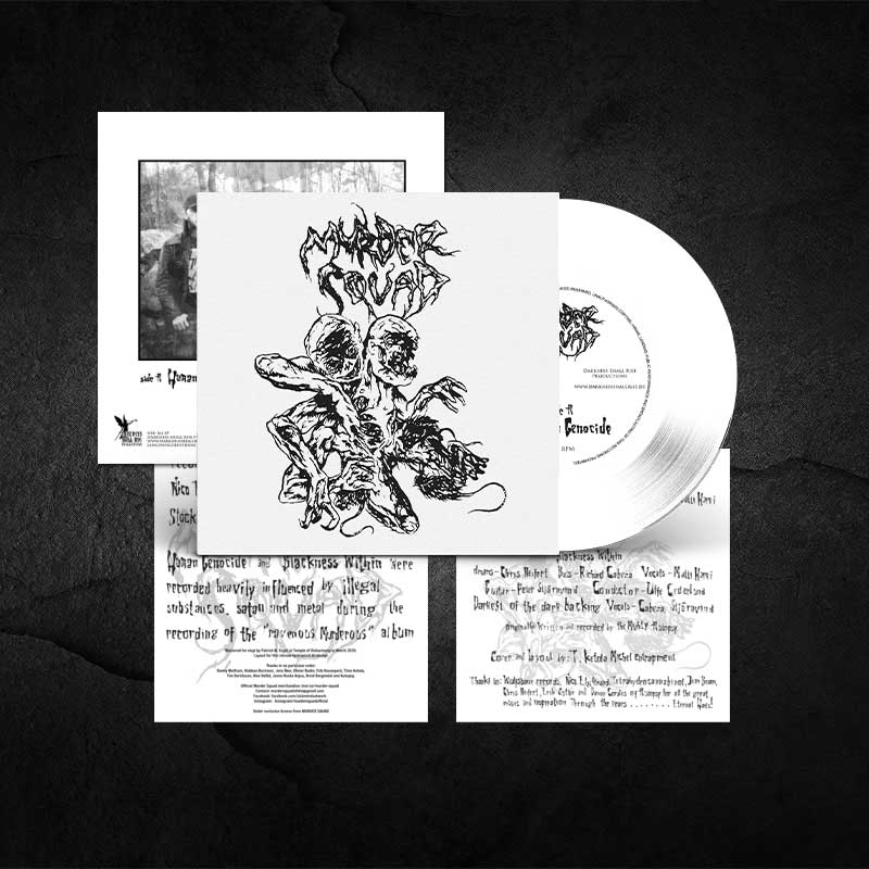 MURDER SQUAD - Human Genocide / Blackness Within (WHITE) 7" (PRE-ORDER) - 2