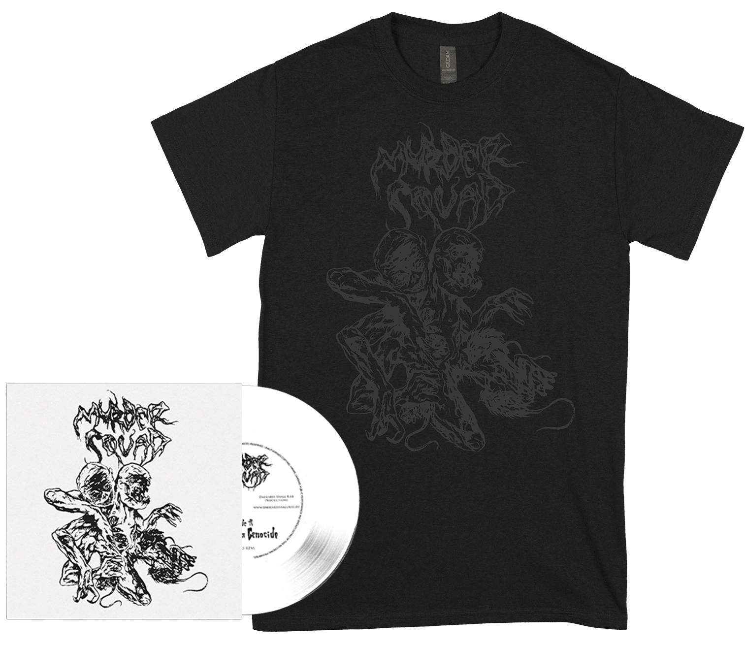 MURDER SQUAD - 7" (VIT) + Two Headed Abomination T-shirt (PRE-ORDER)