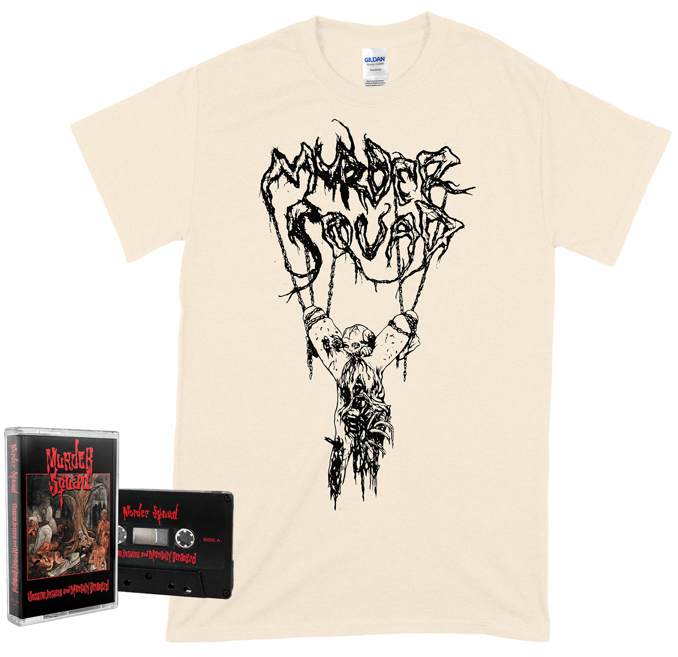 MURDER SQUAD - Unsane, Insane... TAPE + Hanging Mother T-shirt BUNDLE (PRE-ORDER)