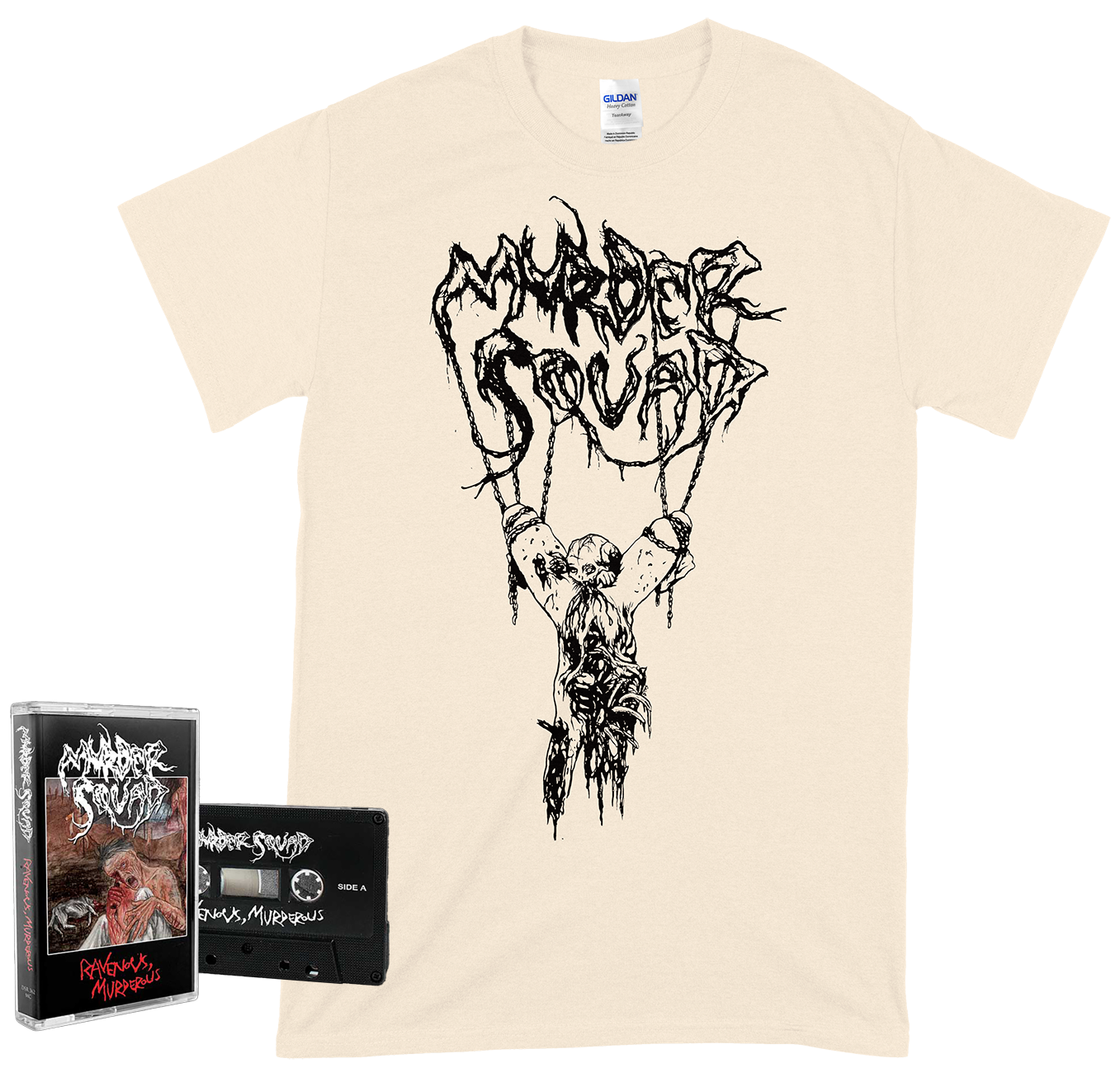 MURDER SQUAD - Ravenous... TAPE + Hanging Mother T-shirt BUNDLE (PRE-ORDER)