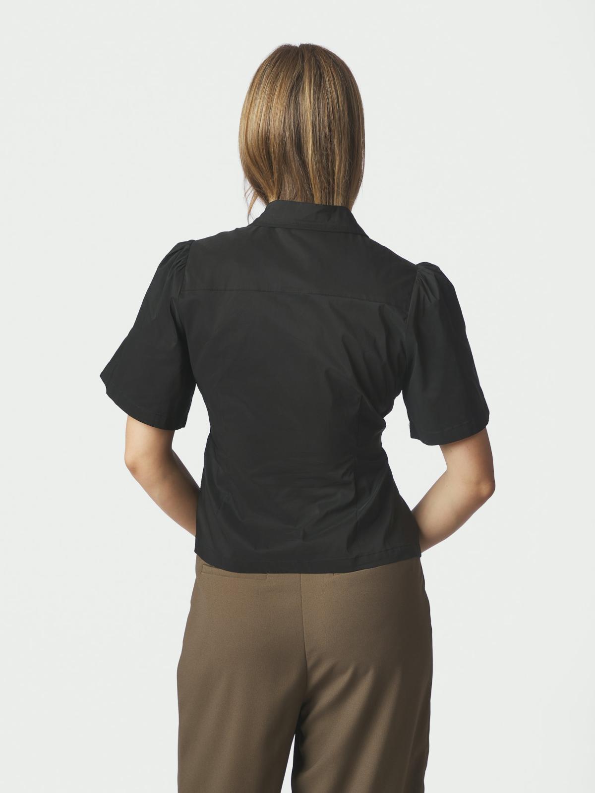 Neo Noir Balara  Poplin Shirt, Black - 4