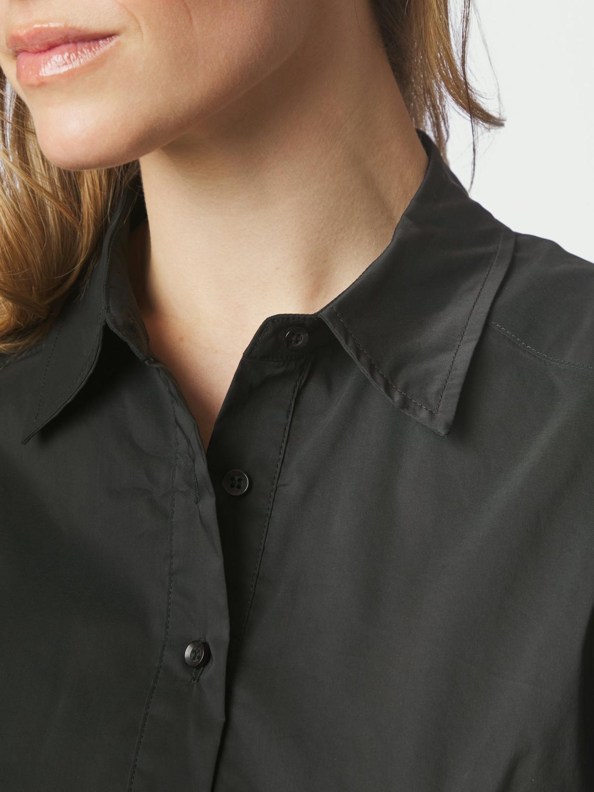 Neo Noir Balara  Poplin Shirt, Black - 6