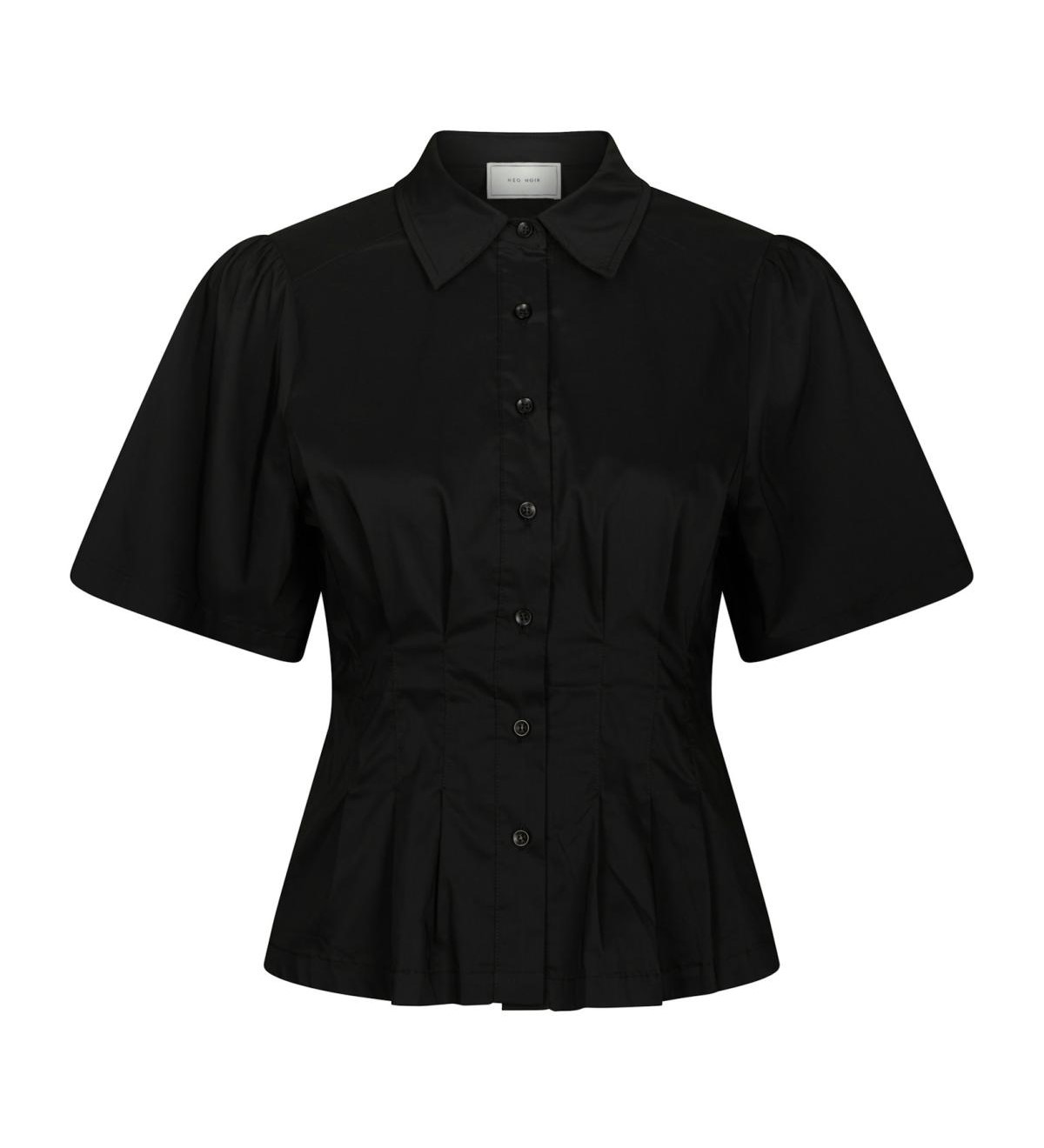 Neo Noir Balara  Poplin Shirt, Black