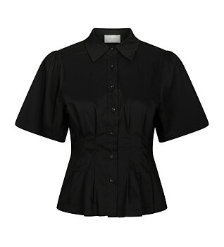 Neo Noir Balara  Poplin Shirt, Black