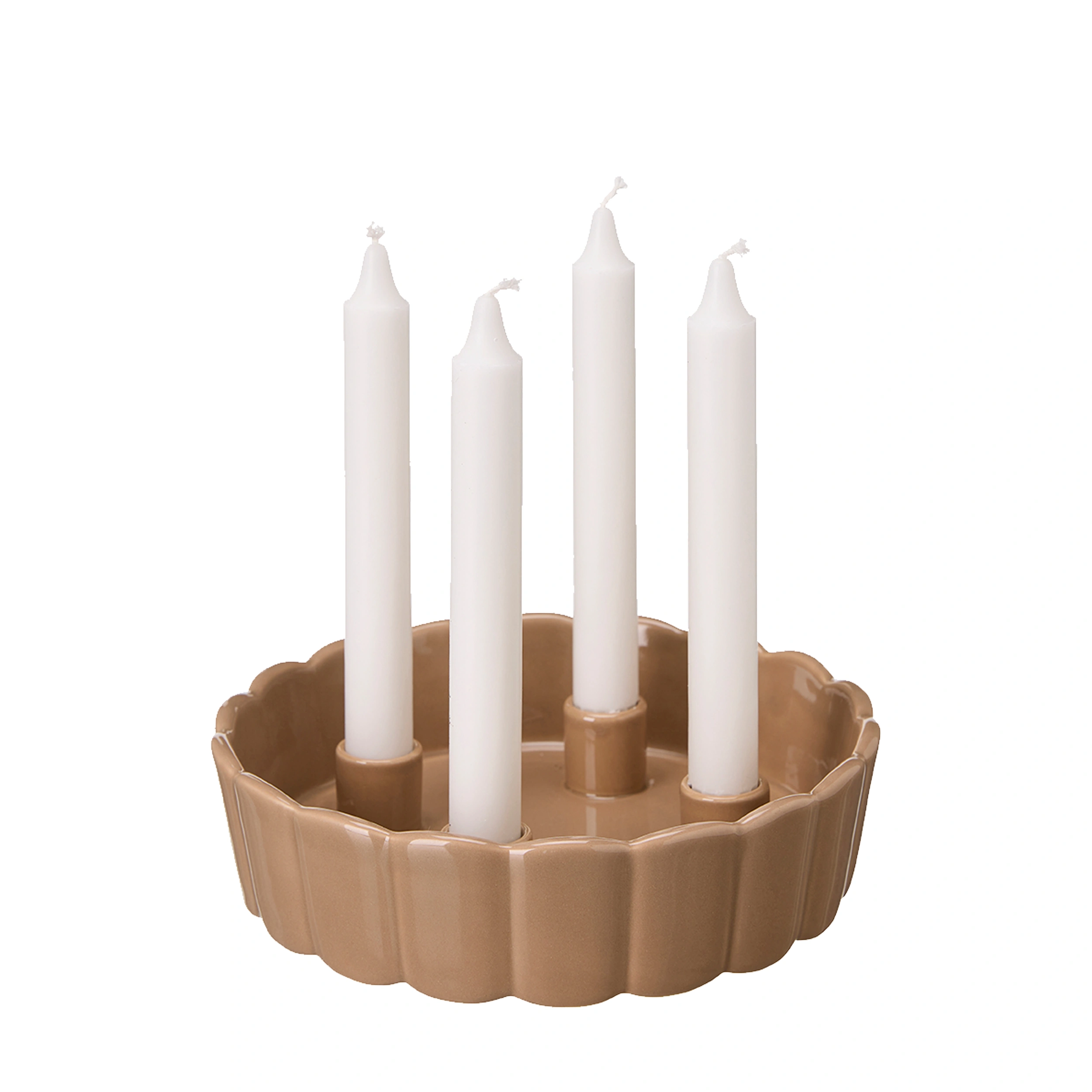 Advent Candle holder Beige Ø22 cm - 2