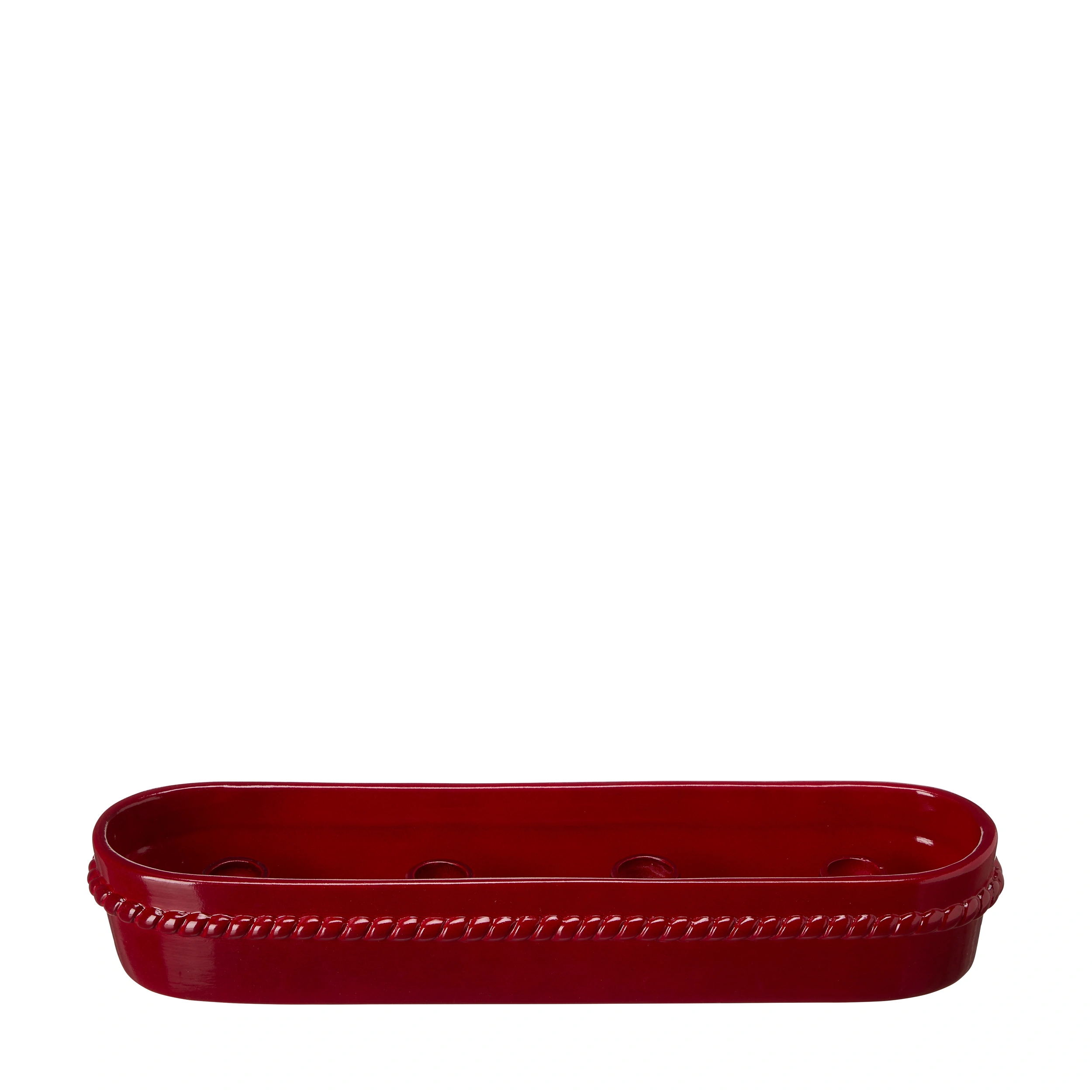 Adventsljusstake Ljusstake Röd 38x11x6 cm - 2