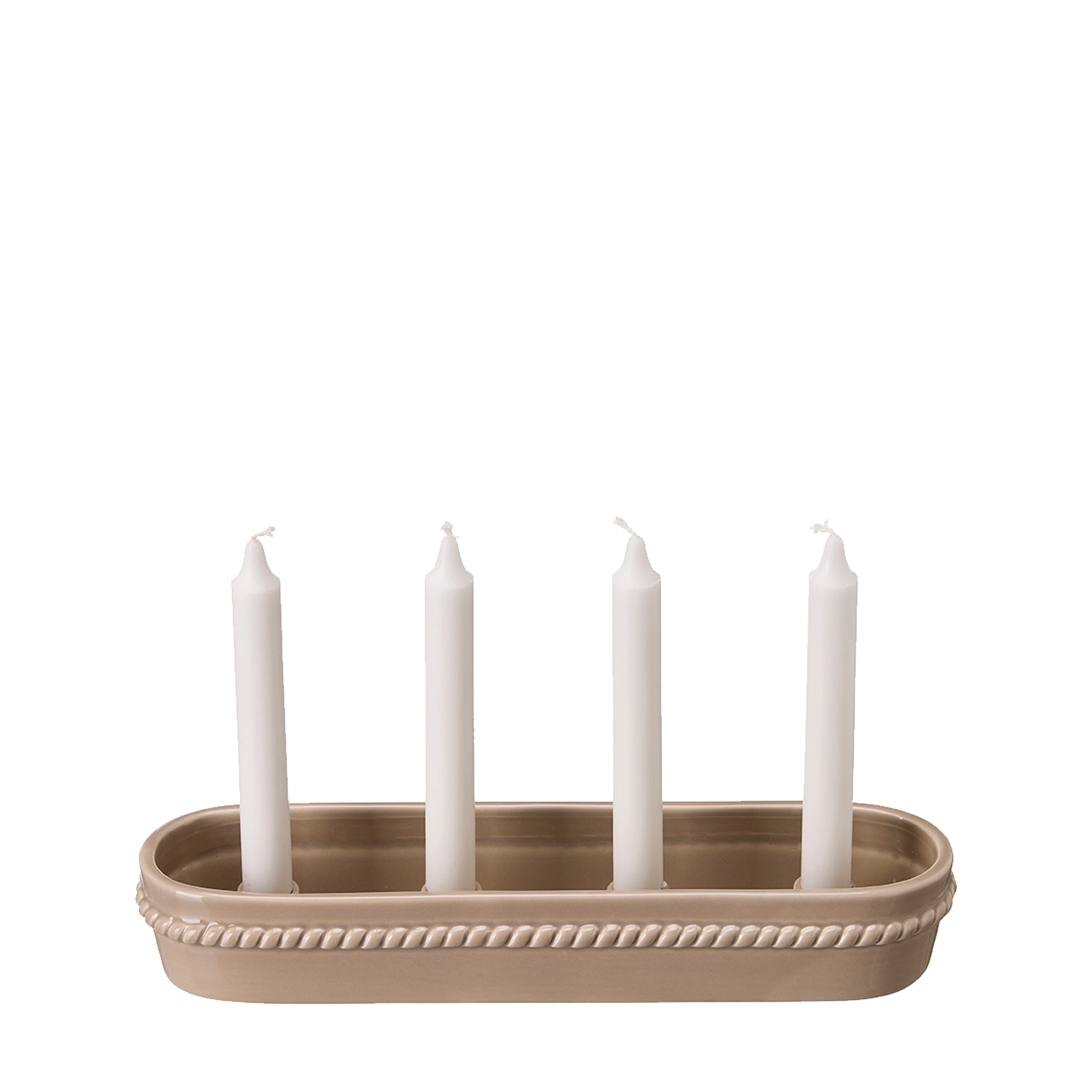Advent Candle holder Beige 38x11x6 cm - 3