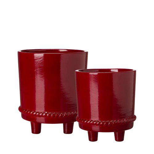 Krukor med fötter - Röd - 2-pack - 4