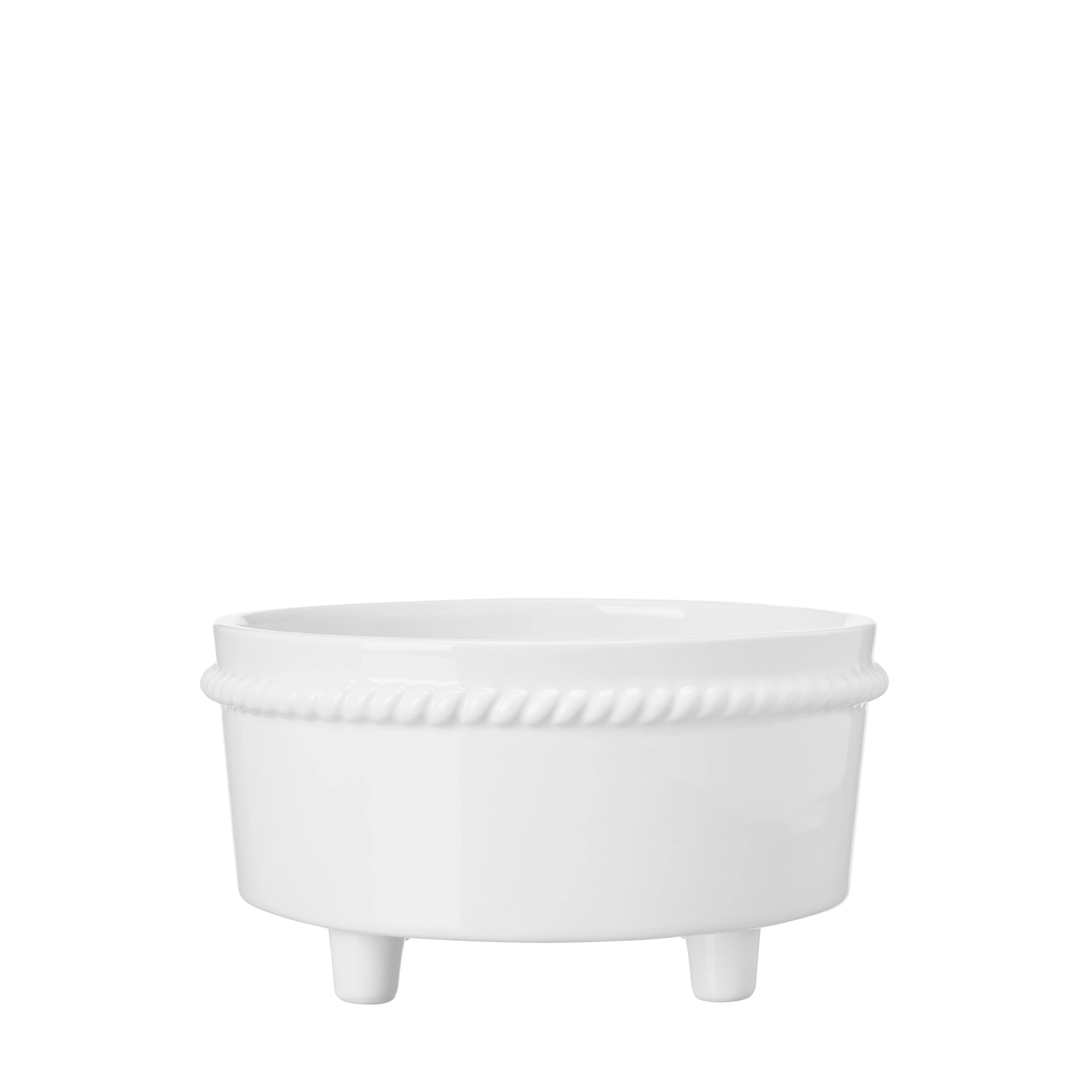Pot with feets - White - 23x12 cm - 3